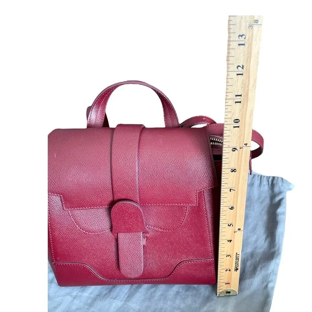 Senreve Mini Maestra Bag Chianti Leather Tote Backpack Crossbody Satchel Red